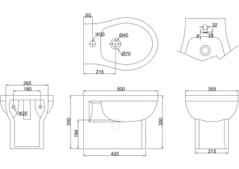 Burlington Wall Hung Bidet